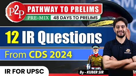 12 International Relations Questions From CDS 2024 Premix For UPSC