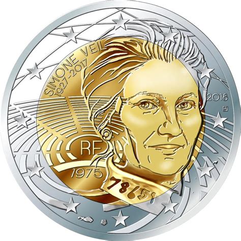 2 Euros Simone Veil 1975 Valeur Communauté MCMS Dec 2023