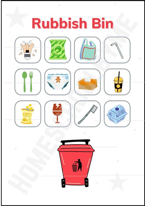 Bin Sorting Activity Printable Poster Rubbish Recycling And Compost