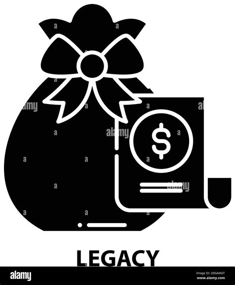 legacy icon, black vector sign with editable strokes, concept symbol ...