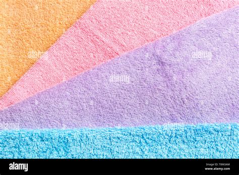 Clean soft color towels Stock Photo - Alamy