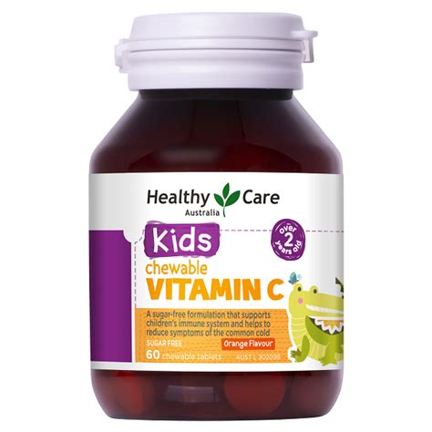 Viên Nhai Vitamin C Của Healthy Care Úc Cho Trẻ Từ 2 Tuổi Lọ 60 Viên