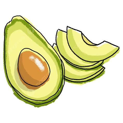 Avocado Fruit Clipart Png Images Avocado Fruit Summer Season Cartoon