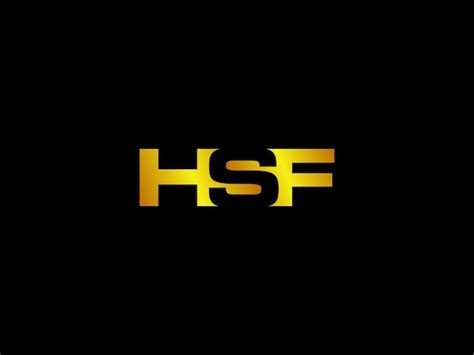 Hsf Letras Amarillas Sobre Un Fondo Negro Vector Premium