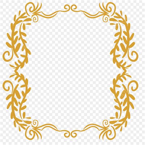 European Border PNG Picture, European Pattern Yellow Border, European ...