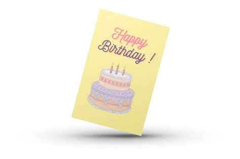 Birthday Card Template by DesignTreasureID on Dribbble