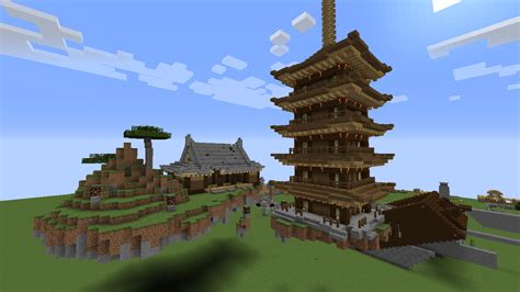 Abandoned Japanese Buildings on floating islands (unfinished) - Creative Mode - Minecraft: Java ...