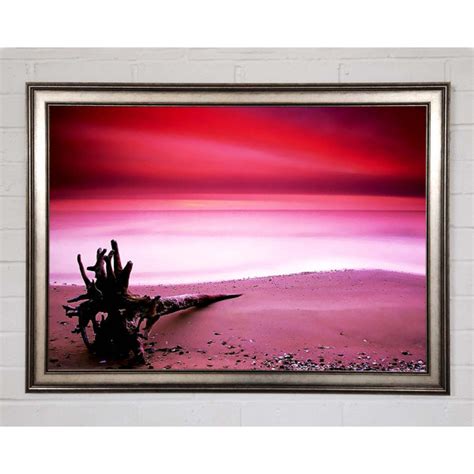 Haus Am Meer Gerahmtes Leinwandbild Pink Ocean Calm Wayfair De