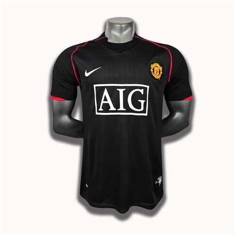 Camisa De Futebol Memorabilia Esportiva 2007 08 Manchester United Away