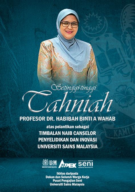 Tahniah Dan Syabas Atas Pelantikan Profesor Dr Habibah A Wahab Sebagai