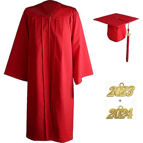 4 Mo Finance Raldrty Matte Graduation Gown Cap With Tassel Set 2023