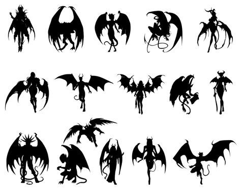 Devil SVG Bundle Demon SVG PNG Devil Silhouette Cut File Etsy