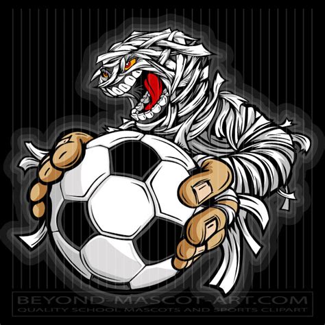 Soccer Mummy Monster Cartoon Vector Soccer Image