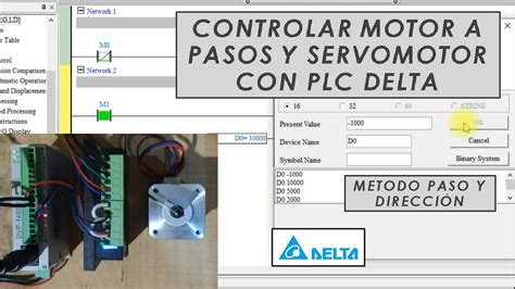 Controlar motor a pasos y servomotor con PLC Delta paso y dirección