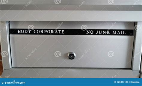 Body Corporate Mailbox with Lock in Apartment Building Stock Image ...