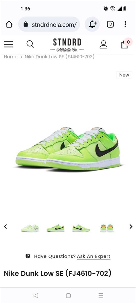 Sneaker Visionz On Twitter Nike Dunk Low Volt Few Small Sizes