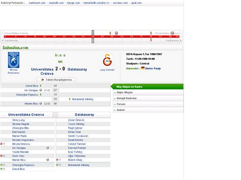 Sahadan Universitatea Craiova Galatasaray Mac Sonucu