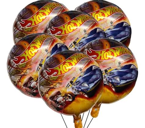 Balão Metalizado Carros Hot Wheels 15 Unid De 45cm MercadoLivre