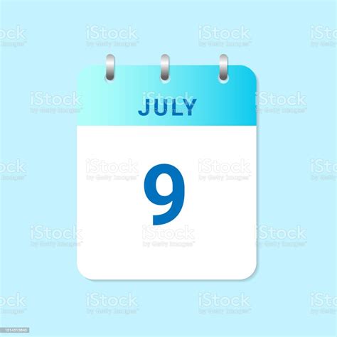 Kalender Harian Bulan Juli Pada Catatan Kertas Putih Ilustrasi Stok