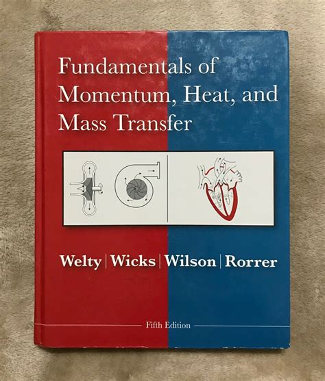 Fundamentals Of Momentum Heat And Mass Transfer 5th Ed By Welty