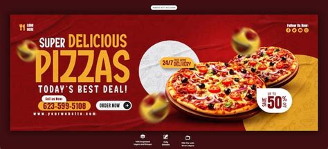 Menú De Comida Y Deliciosa Pizza Plantilla De Banner De Portada De Facebook Archivo Psd Gratis