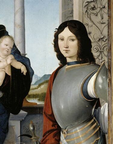 La Vierge Et L Enfant Entour S De Saint Benoit Et Saint Quentin Et Deux