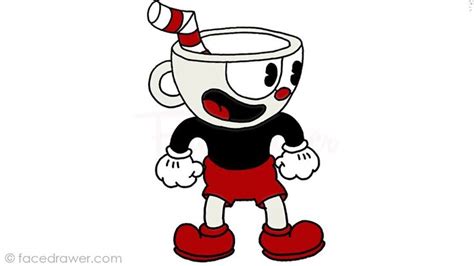 Cuphead Drawing Lesson How To Draw Cuphead In Easy Steps Drawings