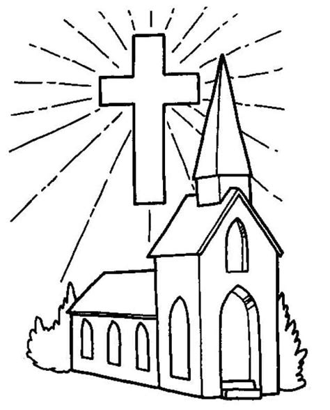 Coloriage Église Religieuse télécharger et imprimer gratuit sur