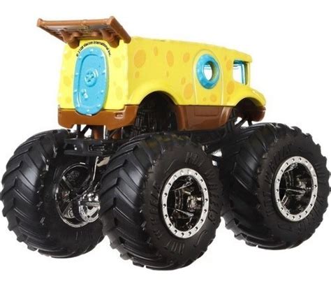 Hot Wheels Monster Trucks Bob Esponja Miniatura 1 64 Carrinh Frete grátis