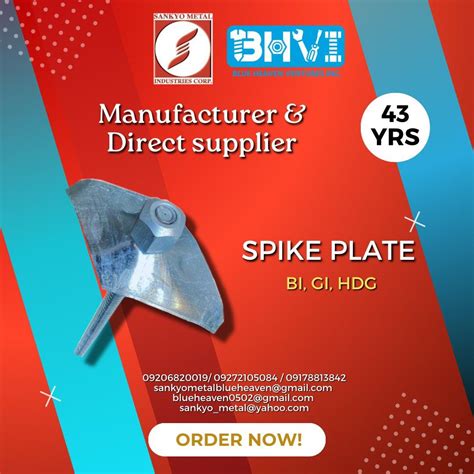 Spike Plate Commercial And Industrial Construction And Building Materials