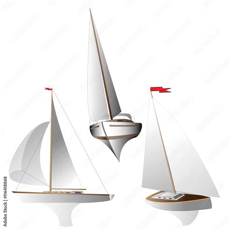 yacht vector illustration Stock Vector | Adobe Stock