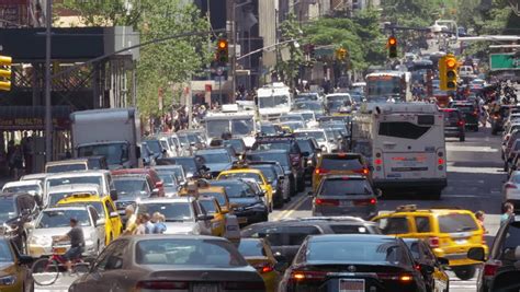 New York City June 7 Heavy Street Traffic On June 7th 2015 In New