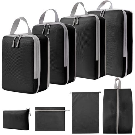 Compression Packing Cubes For Suitcases Expandable Luggage Suitcase