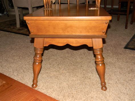 Ethan Allen Colonial Furniture By Baumritter Solid Maple Step End