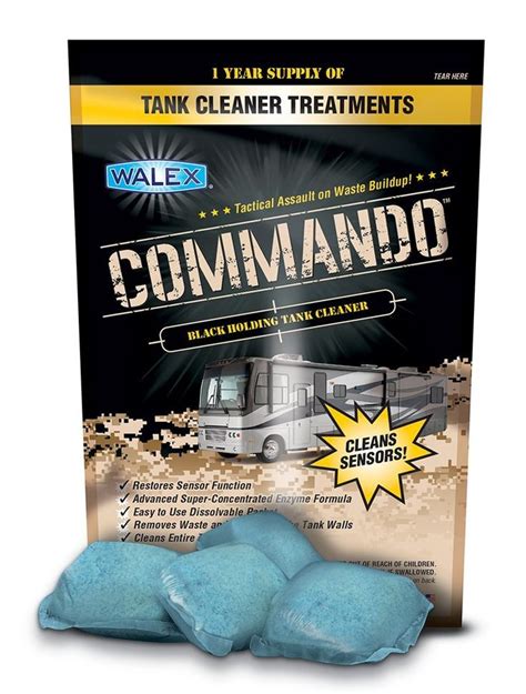 Walex Commando Rv Black Holding Tank And Sensor Cleaner Drop Ins Ocean