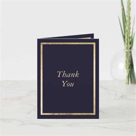 Elegant Modern Black Gold Chic 50th Birthday Thank You Card Zazzle Birthday Thank You Cards