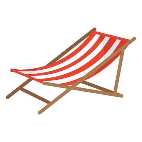 Silla De Playa Vectorial En Fondo Blanco Vector Premium