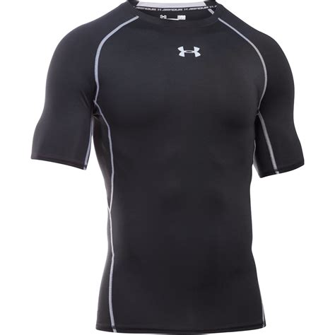 Under Armour Heatgear® Short Sleeve Compression Shirt Black Bench Crew