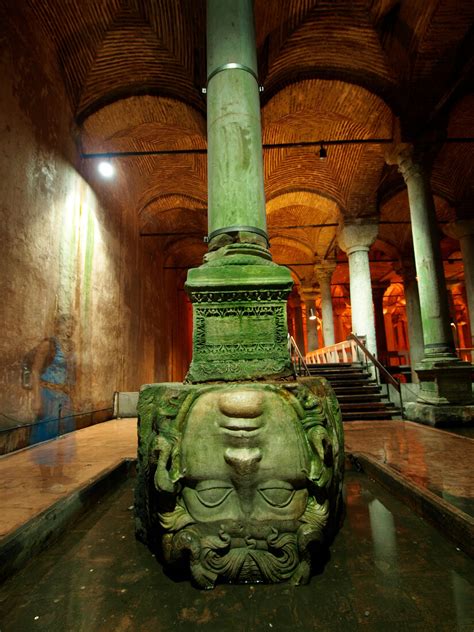 Enormous Basilica Cistern Medusa Head License Image