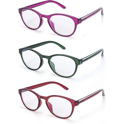 Lot De Lunettes De Lecture Bloquant La Lumi Re Bleue Pour Femmes Anti