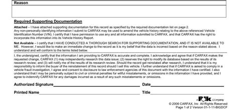 Carfax Form ≡ Fill Out Printable Pdf Forms Online