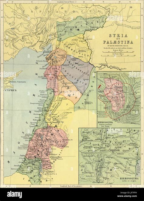 Map of Syria and Palaestina - Syria, Israel and Palestine as they were ...