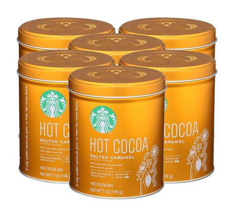 Amazon Starbucks Hot Cocoa Mix Tin Salted Caramel 7 OZ 6 Pack 7 Ounce Pack Of 6