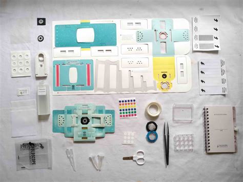 Parts Of Foldscope And The Assembled Foldscope B Placing The Sample