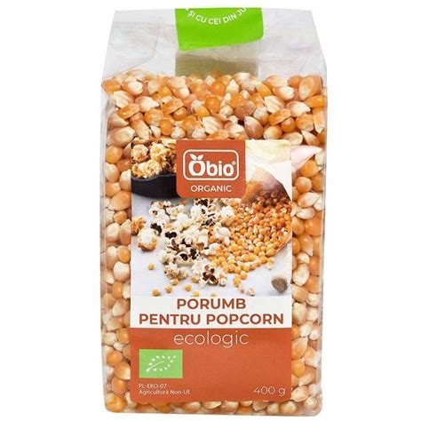 Porumb Pentru Popcorn Eco Bio 400g Obio Minuneanaturii Ro