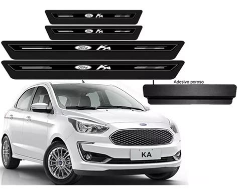 Soleira Platinum Preto E Prata Ford Ka A Parcelamento Sem Juros