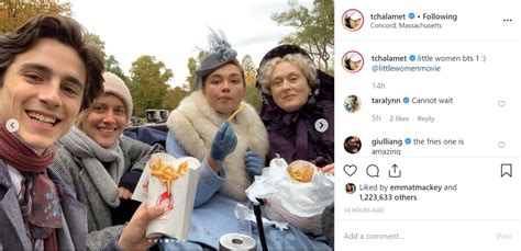 Meryl Streep chows down on fries in Little Women behind the scenes snap ...