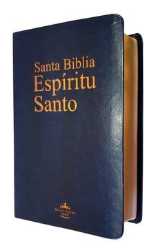 Libro Santa Biblia Esp Ritu Santo Reina Valera Piel Azul De