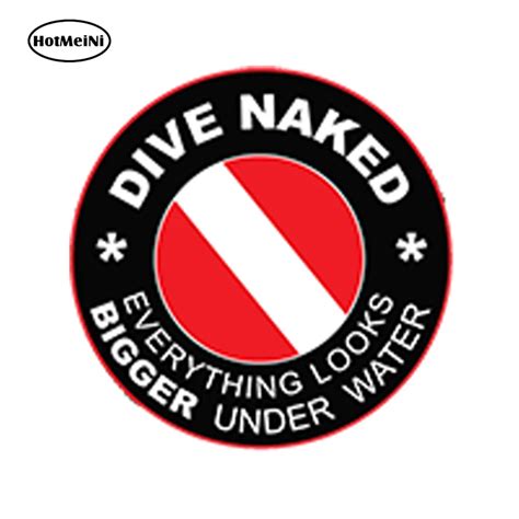 HotMeiNi 13x13cm Car Styling DIVE NAKED Car Sticker Vinyl Scuba Diving