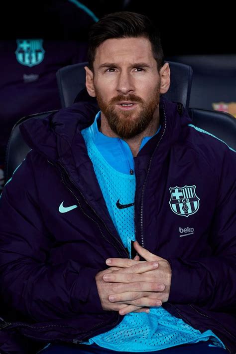 Lionel Messi Of Fc Barcelona Looks On Prior To The Copa Del Rey Semi